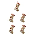 thumbnail image 1 of Matsuzay Calcetín de Navidad Lindo Lino Chimenea Ventana Regalos Bolsa Tarjeta Calcetín Oficina Café Fiesta Decoración Colgantes Niños Type5 NO5, 1 of 6