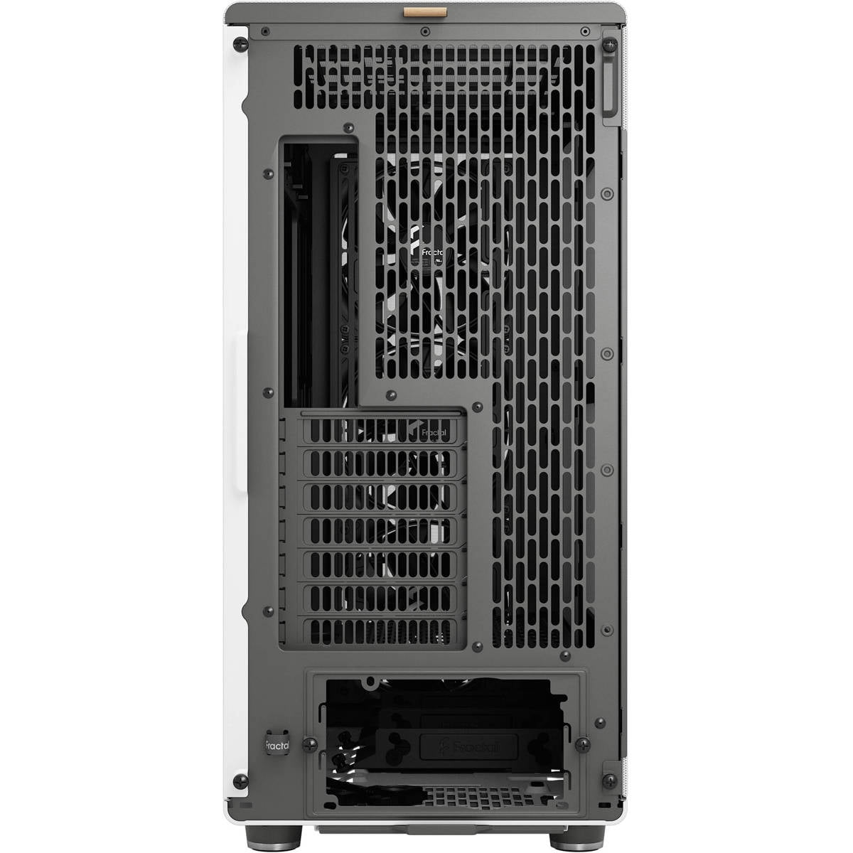 Fractal Design North XL ATX mATX Mid Tower PC Case - Chalk White Chassis with Oak Front and Mesh Side Panel - FD-C-NOR1X-03
