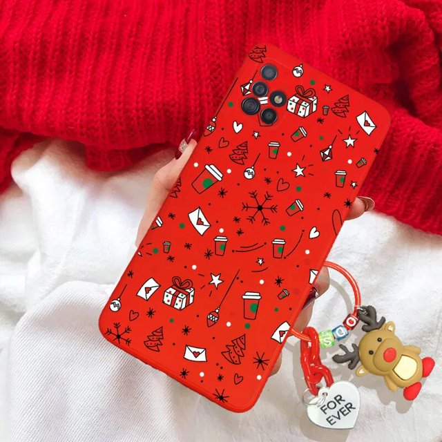 Reindeer 3D Christmas Santa Claus Tree Hat Case For iPhone 7 8 Plus 6 6S Plus Snowman 3D Key Chain Tpu Phone Cover