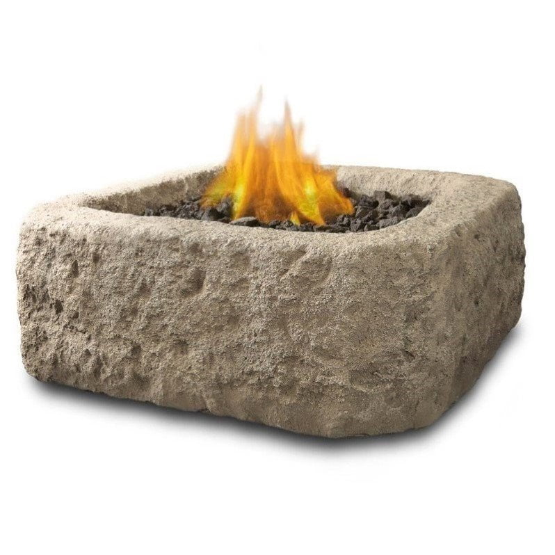 Real Flame Antique Stone Square Propane Fire Pit Walmart