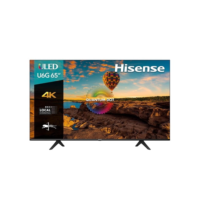 Pantalla Smart TV 65 Uled Hisense TV Hisense 65 Pulgadas 4K Ultra HD Smart TV ULED 65U6G
