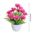 thumbnail image 2 of Artificial Flowers for Outdoors Simulation Green Plant Potted Ornaments Plant Combination Indoor Desktop Ornaments Simulation Artificial Flower Plant Bonsai (Hot Pink)*12, 2 of 2