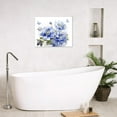 thumbnail image 5 of Blue Floral Wall Art for Bathroom Watercolor Flower with Green Leaf Plant and Butterfly Canvas Wall Art Country Wildflower Framed Wall Art for Living Room Bedroom Office Decor,12L X 16W inches, 5 of 6