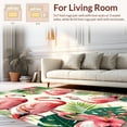 thumbnail image 2 of Flatwoven High Traffic Area Rug, Whimsical Flamingo Tropical Style, Non Slip, Stain Resistant, Washable Area Rugs for Living Room, Bedroom(Pink, 4X6), 2 of 8