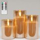 thumbnail image 1 of Velas LED sin llama ANGELLOONG con control remoto y temporizador, doradas, 1 of 7