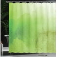 thumbnail image 3 of Ambesonne Sage Shower Curtain, Grunge Watercolor Blurred, 69"Wx84"L, Apple Green Fern Green, 3 of 4
