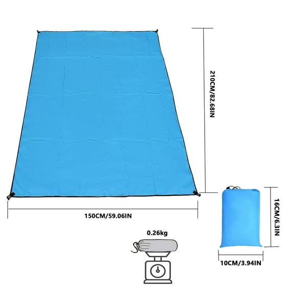 Tent Footprint, Outdoor Camping Tent Ground Sheet Waterproof Picnic Mat With Silvers Coating Multi-functional Sunshade Canopies