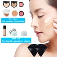 thumbnail image 4 of 4 Pieces Powder Puff Triangle Soft Makeup Powder Puff Face Makeup Sponge Puff Velour Makeup Puff Pure Cotton Powder Puff for Loose Mineral Powder Cosmetic Body Contouring Tools Black, 4 of 5