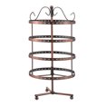 thumbnail image 1 of maskred Round Rotating Earrings Stand Holder Metal Stud Earring Display Rack 4 Layer Desktop Jewelry Hanger Bronze, 1 of 8