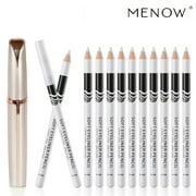 MENOW 12Pcs / Set White Eyeliner Pencil   Eyebrow Trimmer Set, Waterproof Highlighter Long Lasting Brighten Eye Liner