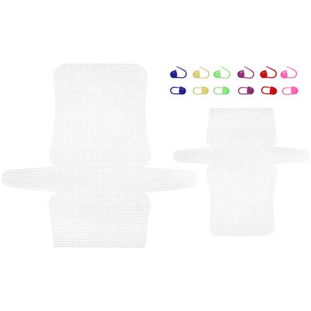 CIMAXIC 1 Set Knitting Bag DIY Kit Plastic Mesh Sheets Handmade DIY Crafting Handbag Kit Handbag Making Materials,17.91"X16.54"X0.04"
