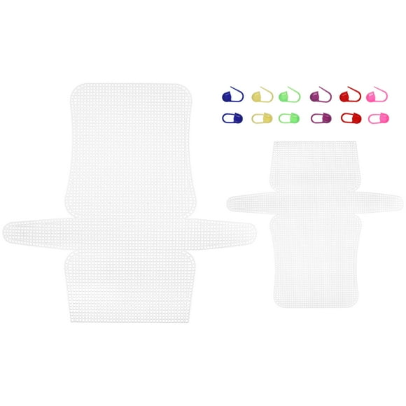 CIMAXIC 1 Set Knitting Bag DIY Kit Plastic Mesh Sheets Handmade DIY Crafting Handbag Kit Handbag Making Materials,17.91"X16.54"X0.04"
