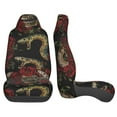 thumbnail image 2 of LAKIMCT Skull Snake Red Roses Car Seat Covers Vehicle Front Seat Covers Universal Fit Seat Protector, 2 of 9