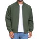 thumbnail image 1 of Chaqueta Bomber INSPIRE CHIC para hombres, abrigo de otoño, cierre completo, puños acanalados, chaqueta de béisbol XL verde, 1 of 6