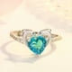 thumbnail image 4 of Anillo de Moda Micro Anillo Doble Forma de Corazón Conjunto de Anillos, 4 of 5