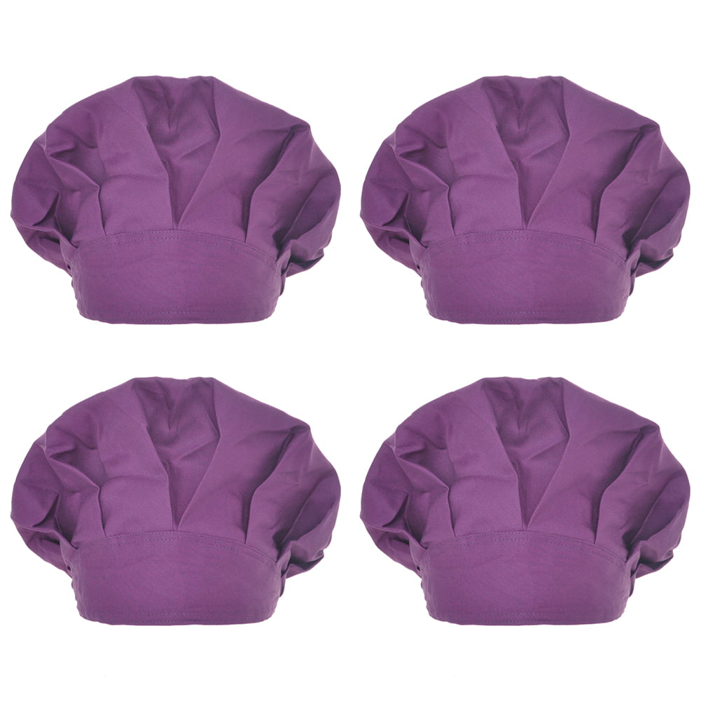 Opromo 4 Pack Scrub Cap Cotton Surgical Medical Doctor Bouffant Hat w/Sweatband