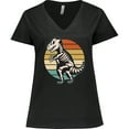 thumbnail image 3 of Inktastic Dinosaur Skeleton Halloween Women's Plus Size V-Neck T-Shirt, 3 of 5