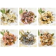 thumbnail image 5 of Faux Silk Rose Artificial Flowers Bouquet with Hydrangea Berries for Mother'S Day Gift Wedding Arch Shelf Rustic Country Home Dining Decor, 1 Artificial Flower, 5 of 9