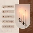 thumbnail image 3 of Superior Hub Metal Wall Candle Sconce Holder Set of 2 Wall Mount Candle Holder Pillar Holder Black Modern Wall Candle Sconces Hanging for Living Room Farmhouse Fireplace Wedding, 3 of 7