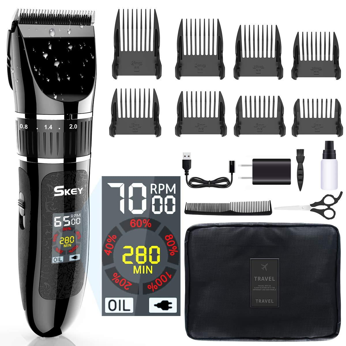 Ceramic Blades Hair Clippers Electric Haircut Kit Cordless Rechargeable