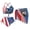 American Flag Eagle, variant on chaqlin Cow Women Crisscross Tie Back Bathing Suit with Swimwear Chiffon 3 Pack Set, Elegant Halter Criss Cross Bathing Suit for Beach Holiday