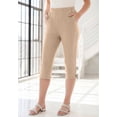 thumbnail image 4 of Roaman's Women's Plus Size Petite Plus Size Soft Knit Relaxed Pull-On Capri Pant, 4 of 6