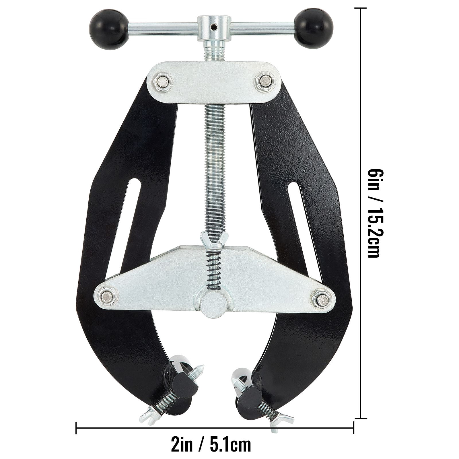 Pipe Clamp, 2 to 6 Inch Heavy-Duty Ultra Clamp with Rapid-Tightening Screws, Steel Pipe Alignment Tool – Lightweight & Durable, Black