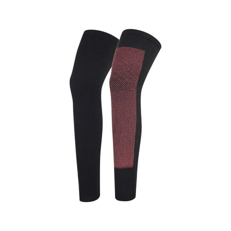 Lovskoo Extra Long Knee Braces Leg Warmers Women Men Over The Knee Proof for Cold Weather Knee Supports Thermal Ski Cycling Knee Brace Sleeve for Joint Pain Arthritis Black-A