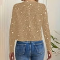 thumbnail image 4 of Miqool Women's Sequin Jackets Long Sleeve Open Front Jacket Cardigan Glitter Lightweight Work Office Dressy Coat Outerwear, 4 of 9