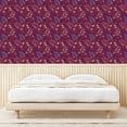 thumbnail image 3 of Ambesonne Tropical Peel & Stick Wallpaper for Home, Bohemian Wild Leaves Art, 13"x100", Dark Magenta Vermilion, 3 of 5