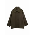 thumbnail image 5 of Female Trench Coat Long Sleeve Lapel Casual Jackets Winter Outerwear Army Green XS, 5 of 9