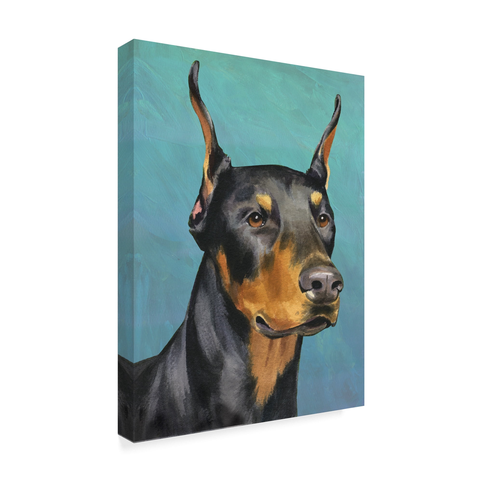 Trademark Fine Art 'Dog Portrait Dobie' Canvas Art by Jill Sands
