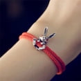 thumbnail image 1 of Pulsera de Conejito para Pascua: Pulsera de Punto Ajustable con Dije de Conejo para Niños, Regalo de Joyería de Primavera para Niñas y Niños., 1 of 7