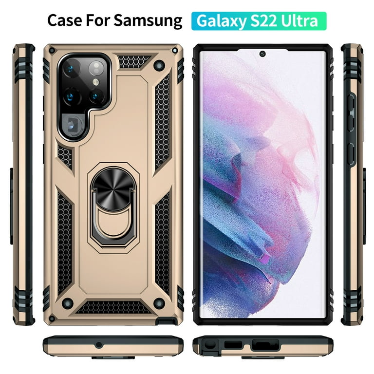 Feishell Compatible for Samsung Galaxy S22 Ultra 5G (6.8 inch) Case,Dual  Layer Protective Shockproof Hybrid Soft TPU + Hard PC Drop Protection