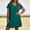 Blue, variant on Short Sleeve Summer Dresses for Women Sundresses for Women 2026 Solid Color V Neck Breathable Loose Fit Plus Size Beach Dresses for Women Basic for Travel and Holiday L-5XL
