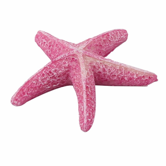 Unique Bargains 1PC Aquarium Fish Tank Polyresin Emulational Starfish Sea Star Shape Ornament Pink