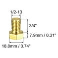 thumbnail image 2 of Brass Hex Bolts, 1/2-13x3/4" 1 Pack Fully Thread Grade 4.8 Machine Screws, 2 of 5