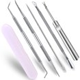thumbnail image 1 of Kit de herramientas de pedicura para uñas encarnadas, lima de uñas y empujador de levantador de uñas, kit de manicura de uñas de doble cara, herramientas para el cuidado de las uñas de acero inoxidabl, 1 of 5
