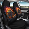 thumbnail image 3 of Uourmeti Protective Car Seat Covers for Automotive, Polyester Fabric Elastic Auto Front Seat Covers, Fiery Tractor Pattern, 3 of 7