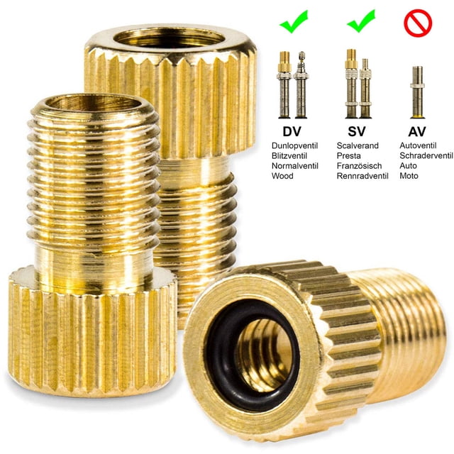 Exclusive Savings,Bicycle For-Valve Adapter DV & (Dunlop & French-Valve) To AV (Car-Valve) With-Rin,PENDANE,as show