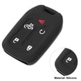 thumbnail image 5 of 2pcs Silicone for Smart Key Fob Case Cover for Chevrolet Silverado 1500 2019-2022 Key Protector Keyless with Keychain Black, 5 of 6