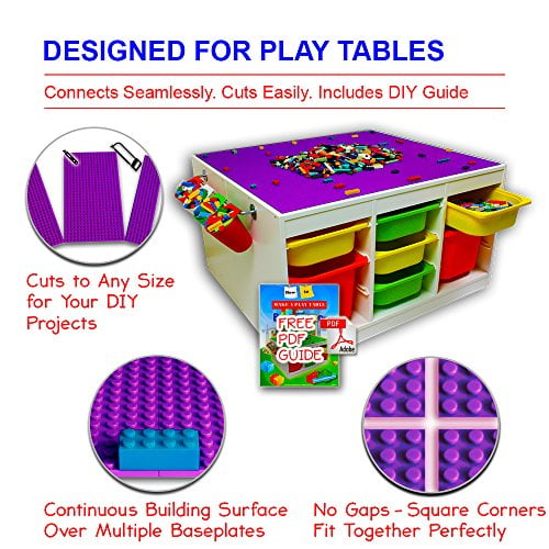 Purple Baseplate 10 x 10 Inches Large Thick Base Plate for