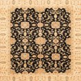 thumbnail image 1 of Ahgly Company Indoor Square Abstract Chrome Gold Yellow Oriental Area Rugs, 3' Square, 1 of 6