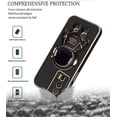 thumbnail image 6 of Compatible with Redmi K60 Pro Case Silicone TPU Plating, Xiaomi Redmi K60 Pro Phone Case Cute Astronaut Pattern Cover with Stand for Women Girls (Black), 6 of 14