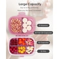 thumbnail image 5 of Pastillero portátil de 8 compartimentos, pastillero diario para contener vitaminas, pequeño pastillero para bolsillo organizador de medicinas (rosa), 5 of 5