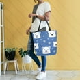 thumbnail image 4 of FORMRS Womens Canvas Tote Bag with Zipper Inner Pocket Shoulder Handbag, White Polar Bear, 4 of 7