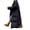 Black02, variant on Women's Thickened Long Down Jacket Down Coat Hooded Puffer Jacket Length Over-the-knee Lightweight Loose Cold-proof Warm Thickened Hooded with Zipper