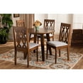 thumbnail image 5 of Pia Modern and Contemporary Grey Fabric Upholstered and  Wood 5-Piece Dining Set, 5 of 5