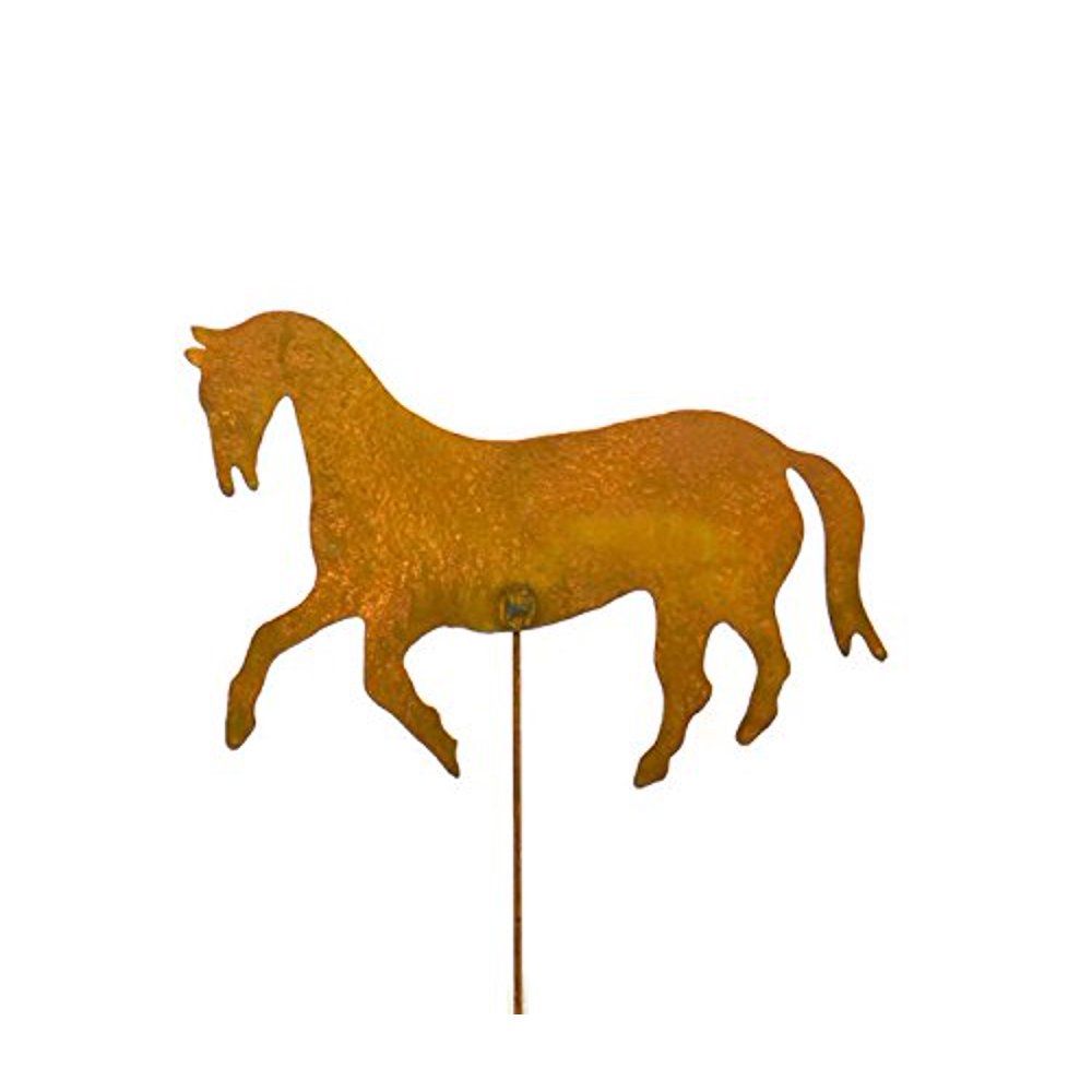 Oregardenworks Outdoor Garden Decor, Rusty Metal Yard Art, Horse Garden