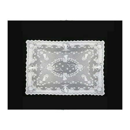 

White Tablecloth Rectangle Round Party Supplies Vintage Fabric Lace Table Cover Home Restaurant Wedding Xmas Decoration White/152x213cm